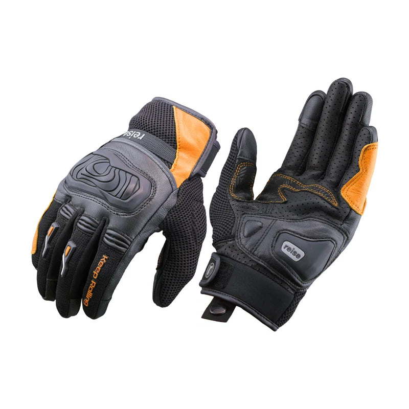 Reise Austra Orange Motorcycle Riding Gloves
