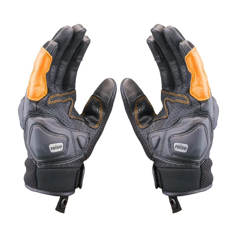 Reise Austra Orange Motorcycle Riding Gloves