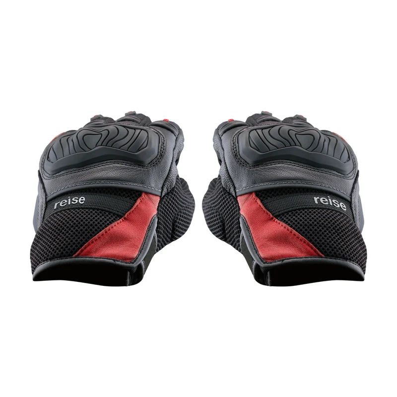 Reise Austra Red Motorcycle Riding Gloves