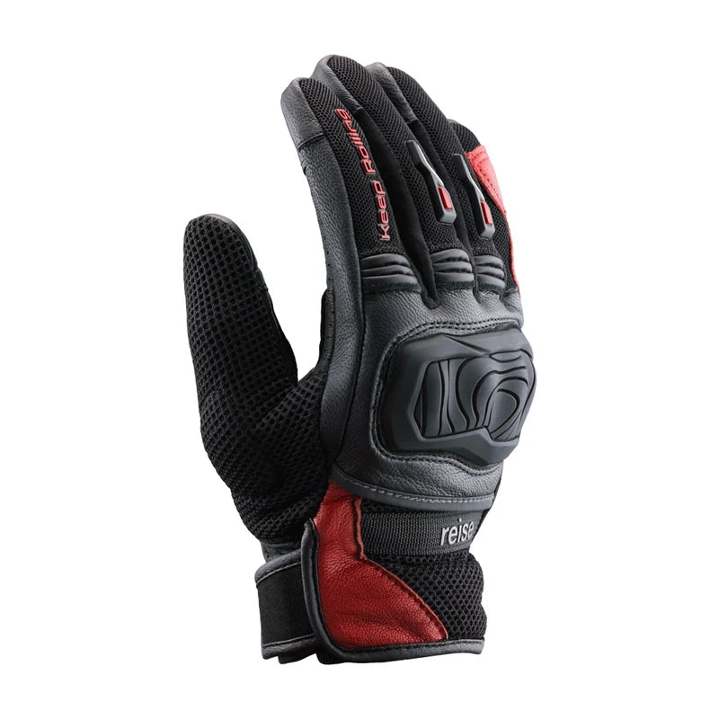 Reise Austra Red Motorcycle Riding Gloves