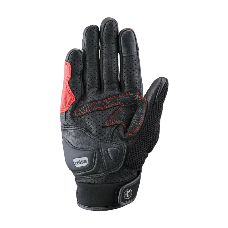 Reise Austra Red Motorcycle Riding Gloves