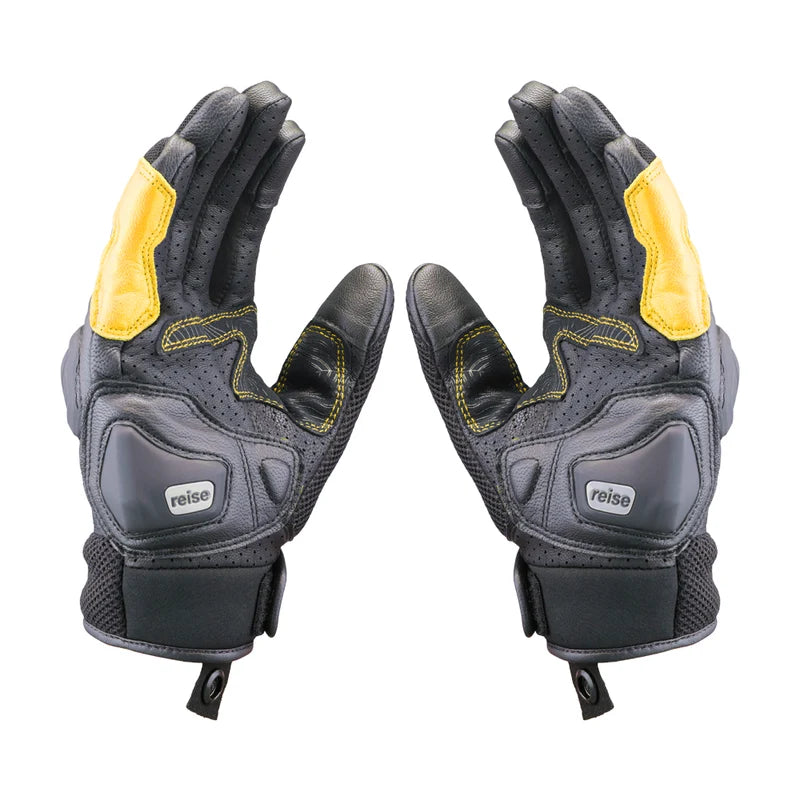 Reise Austra Yellow Motorcycle Riding Gloves