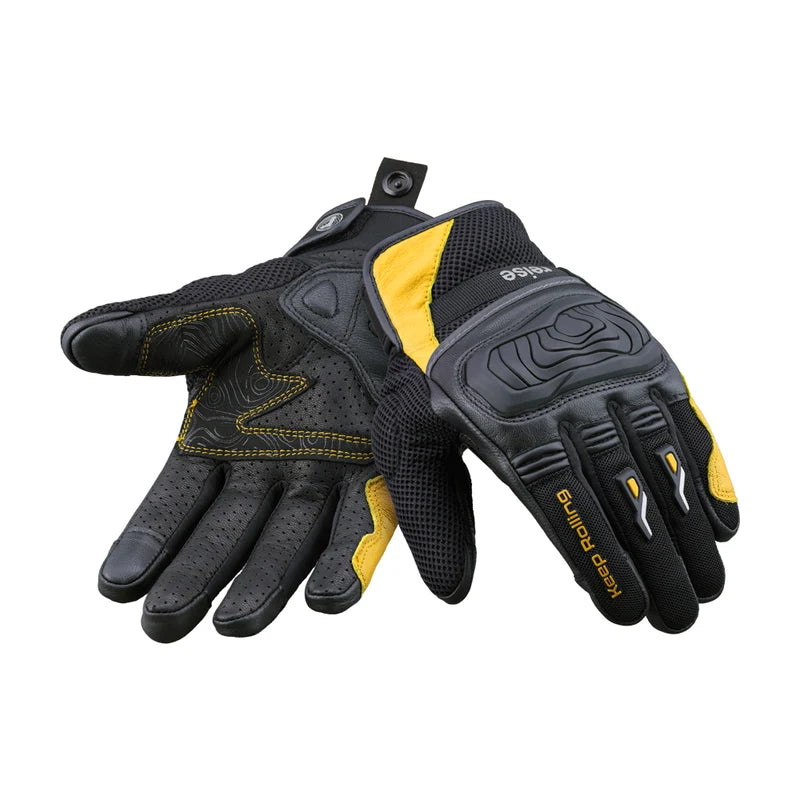 Reise Austra Yellow Motorcycle Riding Gloves