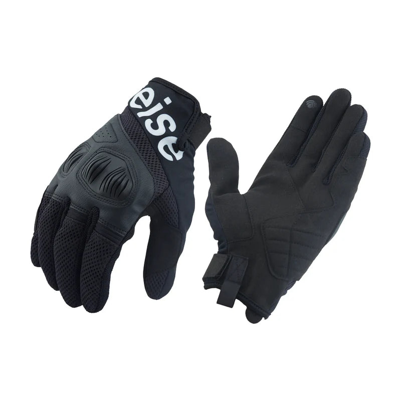 Reise x SPIDI Nivo Black Motorcycle Riding Gloves