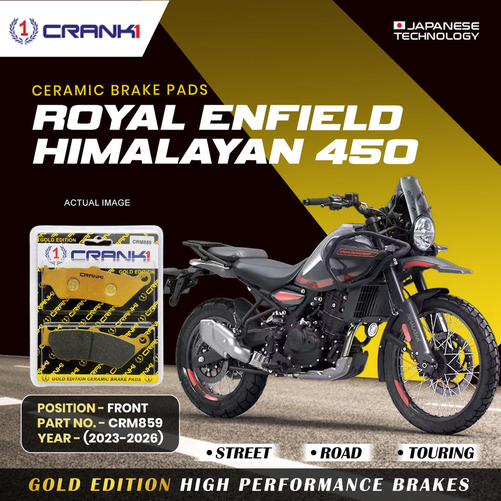 Ceramic Brake Pads For Royal Enfield Himalayan 450 (2023-2026) - Front - CRM859 - 1 Set - CRANK1