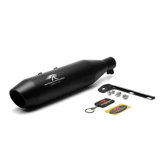 RRP Rumbler Max Exhaust for Royal Enfield Hunter 350, Classic 350 Reborn &amp; Meteor 350 | Black Matte