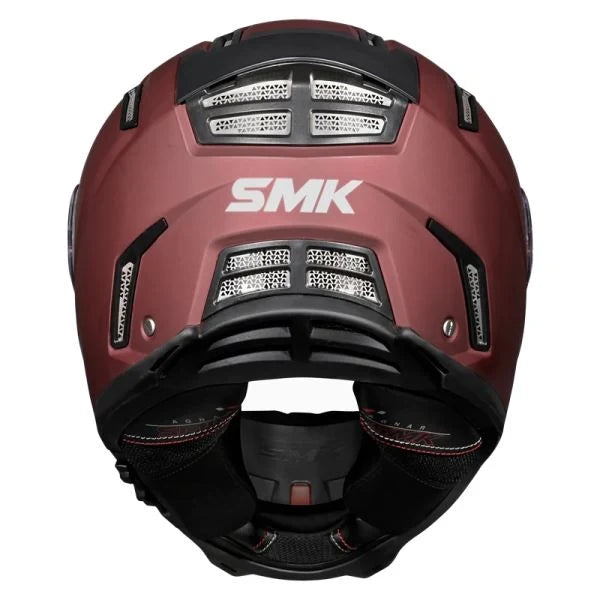 SMK Agnar Solid Full Face Helmet – Wine Red MA300 | ECE 22.06 Certified Motorcycle Helmet
