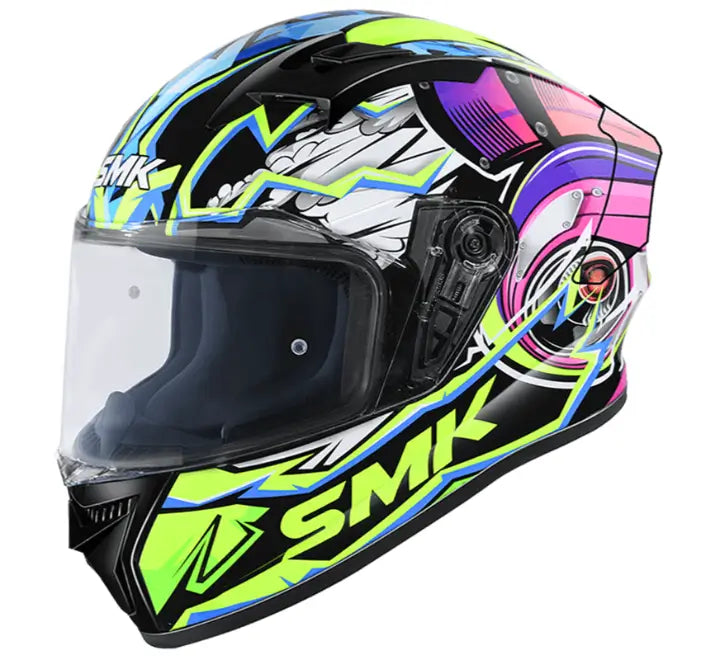 SMK Stellar Turbo MA249 Full Face Helmet | ECE 22.06 Certified |  GRPS (MA249)