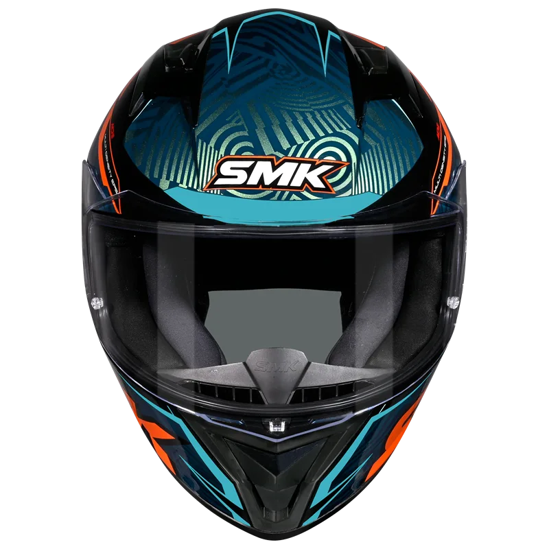SMK Stellar Fury Full Face Helmet | ECE 22.06 Certified Sport Touring Helmet Graphic Chameleon (GL257C)