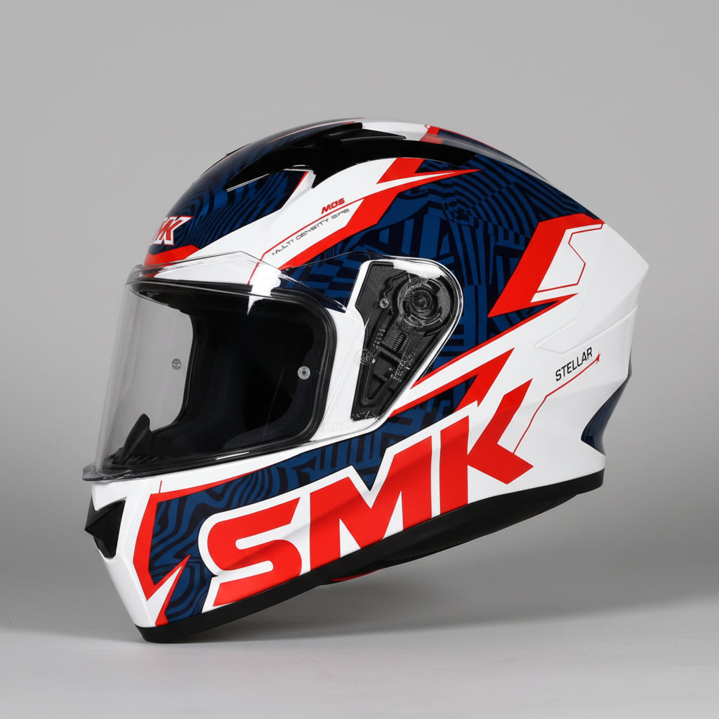 SMK Stellar Fury Full Face Helmet | ECE 22.06 Certified Sport Touring Helmet S01 Fury Graphic (GL153)