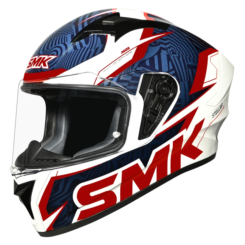 SMK Stellar Fury Full Face Helmet | ECE 22.06 Certified Sport Touring Helmet S01 Fury Graphic (GL153)