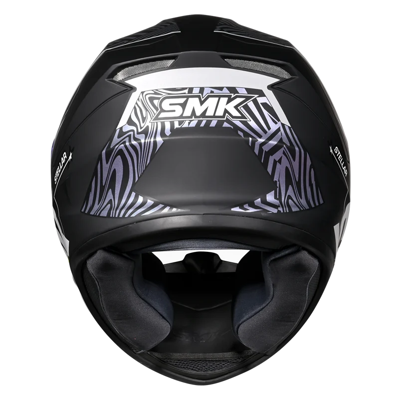 SMK Stellar Fury Full Face Helmet | ECE 22.06 Certified Sport Touring Helmet Graphic Chameleon (GL266C)