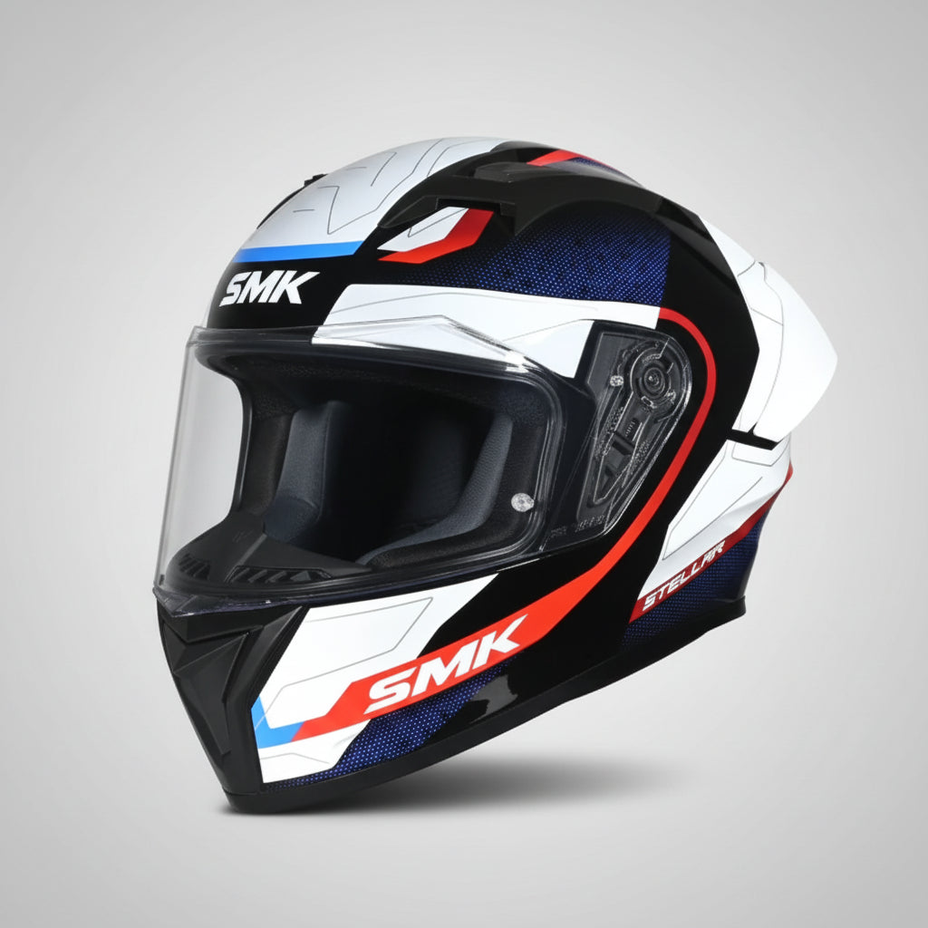 SMK Stellar Sport Flight Full Face Helmet | ECE 22.06 Certified Sport Riding Helmet GRPS (GL213)