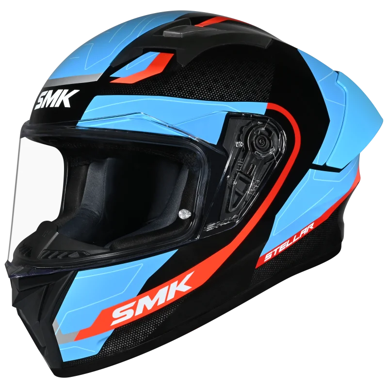 SMK Stellar Sport Flight Full Face Helmet | ECE 22.06 Certified Sport Riding Helmet GRPS (GL256)