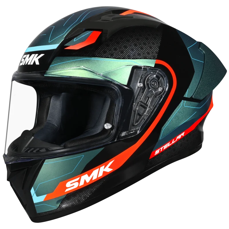 SMK Stellar Sport Flight Full Face Helmet | ECE 22.06 Certified Sport Riding Helmet GRPS (GL257C)