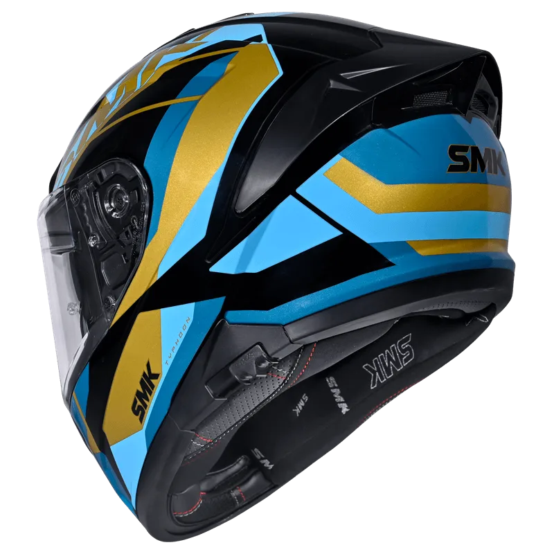 SMK Typhoon Style Full Face Helmet | ECE 22.06 Certified Sport Touring Helmet -  GRPS (MA275)