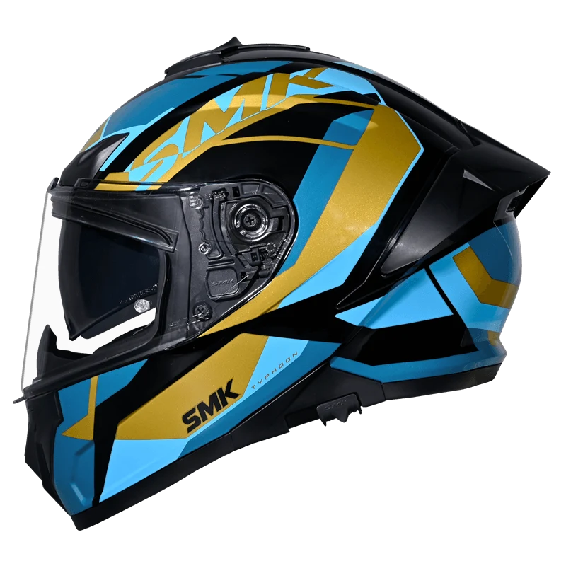 SMK Typhoon Style Full Face Helmet | ECE 22.06 Certified Sport Touring Helmet -  GRPS (MA275)