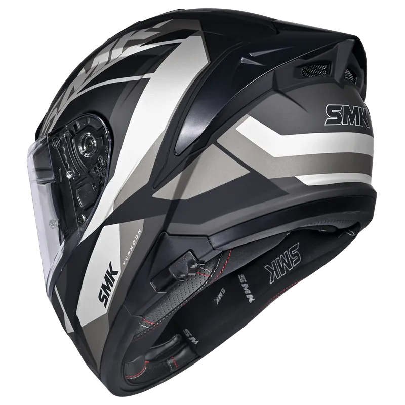 SMK Typhoon Style Full Face Helmet | ECE 22.06 Certified Sport Touring Helmet - GRPS (MA266)