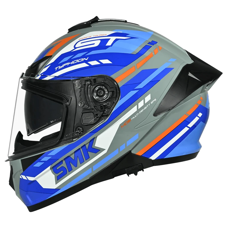 SMK Typhoon Sports Tourer Full Face Helmet | ECE 22.06 Certified Touring Helmet - GRPS (GL651)