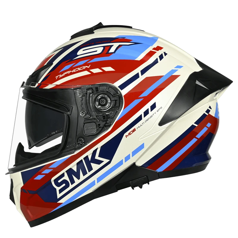 SMK Typhoon Sports Tourer Full Face Helmet | ECE 22.06 Certified Touring Helmet -  Graphic (GL135)