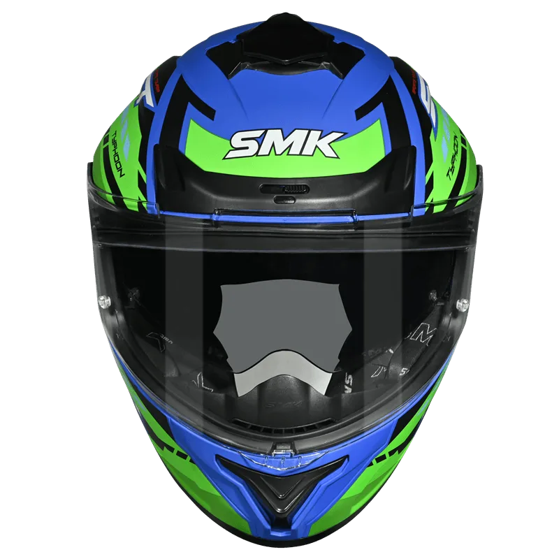 SMK Typhoon Sports Tourer Full Face Helmet | ECE 22.06 Certified Touring Helmet - Graphic (GL585)