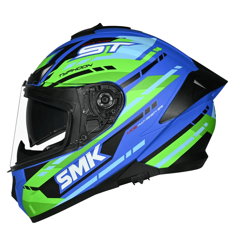 SMK Typhoon Sports Tourer Full Face Helmet | ECE 22.06 Certified Touring Helmet - Graphic (GL585)