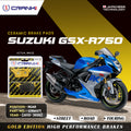 Ceramic Brake Pads For Suzuki GSX-R750 (2012-2020) - Rear - CRM471 - 1 Set - CRANK1