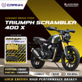 Ceramic Brake Pads For Triumph Scrambler 400 X - Front - CRM8609 - 1 Set - CRANK1