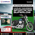 Sintered Brake Pads For Harley Davidson Sportster SuperLow (2014-2020) - Rear - CB452 - 1 Set - CRANK1