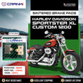 Sintered Brake Pads For Harley Davidson Sportster XL Custom 1200 (2017) - Rear - CB452 - 1 Set - CRANK1