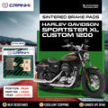 Sintered Brake Pads For Harley Davidson Sportster XL Custom 1200 (2014-2016) - Rear - CB452 - 1 Set - CRANK1
