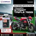 Sintered Brake Pads For Triumph Street Triple 765S (2017-2020) - Rear - CB662 - 1 Set - CRANK1
