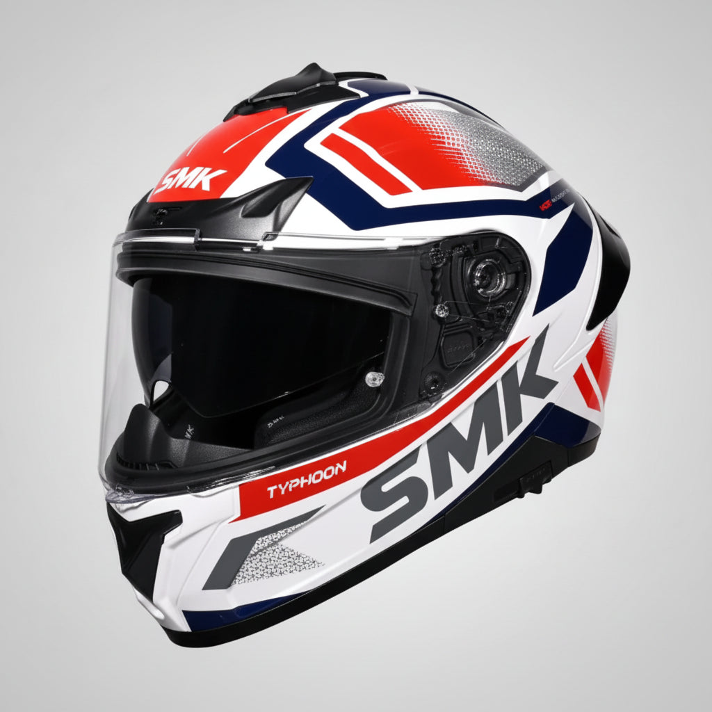 SMK Typhoon Thorn Full Face Helmet | ECE 22.06 Certified Sport Touring Helmet - Graphics (GL136)