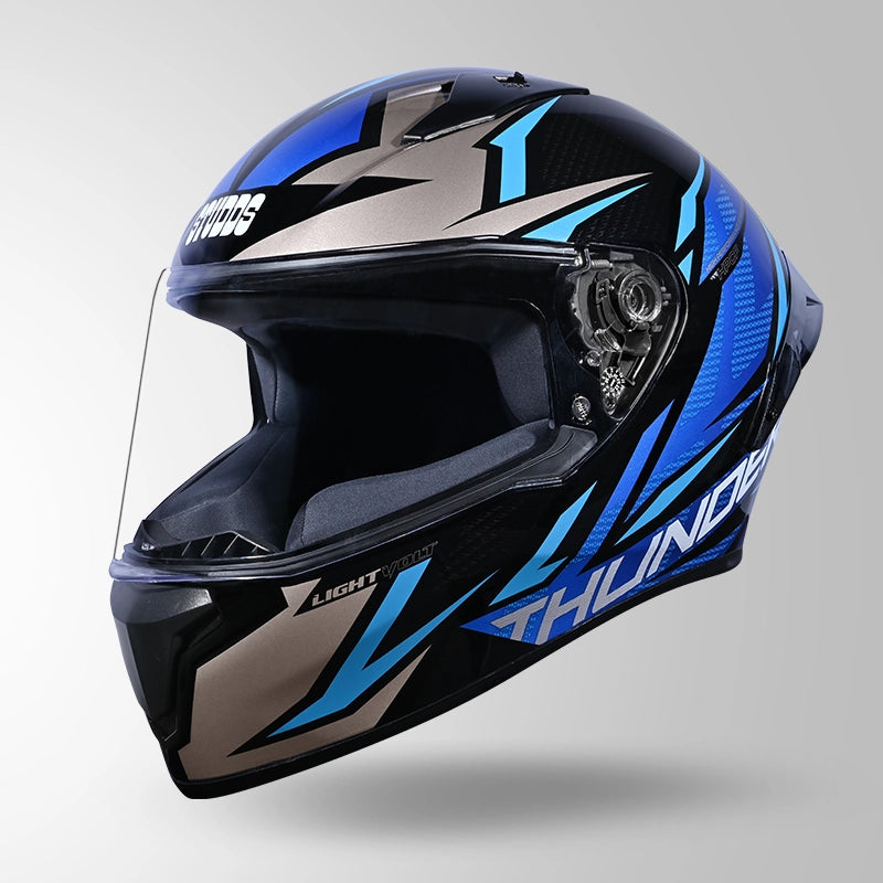 STUDDS Thunder D1 Lightvolt Decor Full Face Helmet