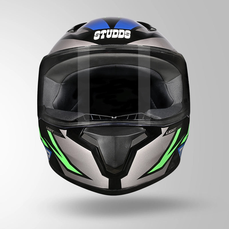 STUDDS Thunder D1 Lightvolt Decor Full Face Helmet