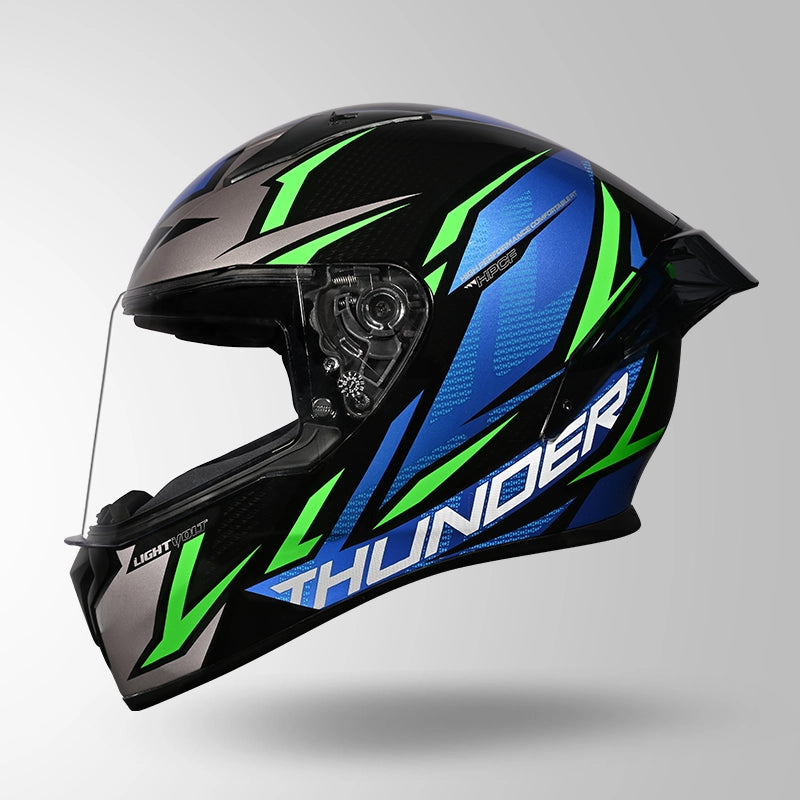 STUDDS Thunder D1 Lightvolt Decor Full Face Helmet