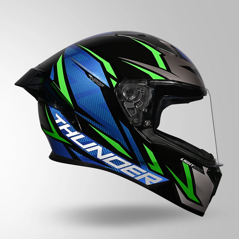 STUDDS Thunder D1 Lightvolt Decor Full Face Helmet