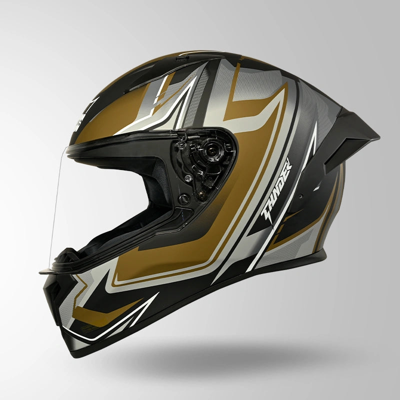 STUDDS Thunder D9 Flash Decor  Full Face Helmet | ISI Certified Motorcycle Helmet