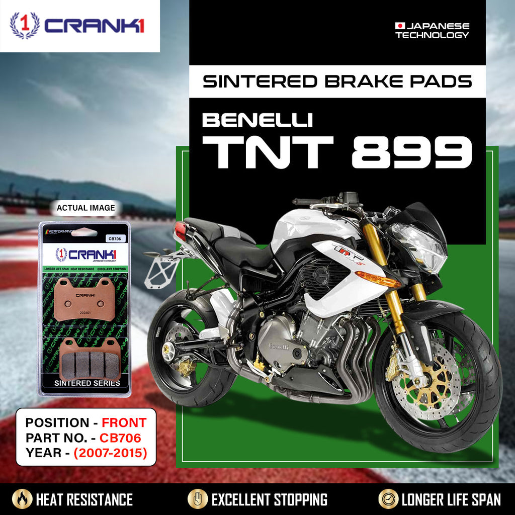 Sintered Brake Pads For Benelli TNT 899 (2007-2015) - Front - CB706 - 2 Sets - CRANK1