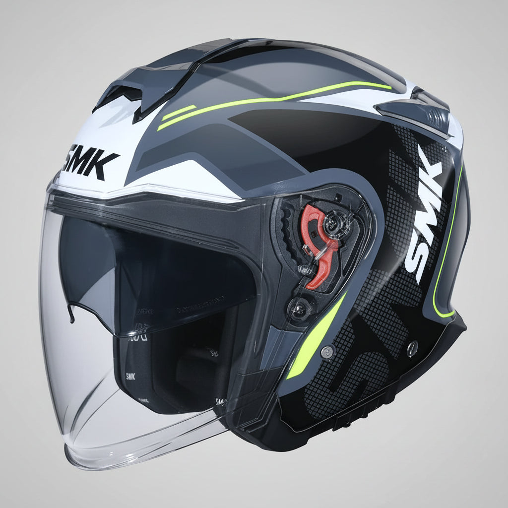 SMK GTJ Tourer Open Face Helmet | ECE 22.06 Certified Touring Helmet - GRPS (GL614)