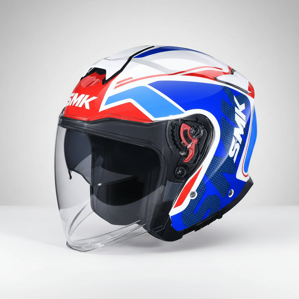 SMK GTJ Tourer Open Face Helmet | ECE 22.06 Certified Touring Helmet   GRPS (GL135)