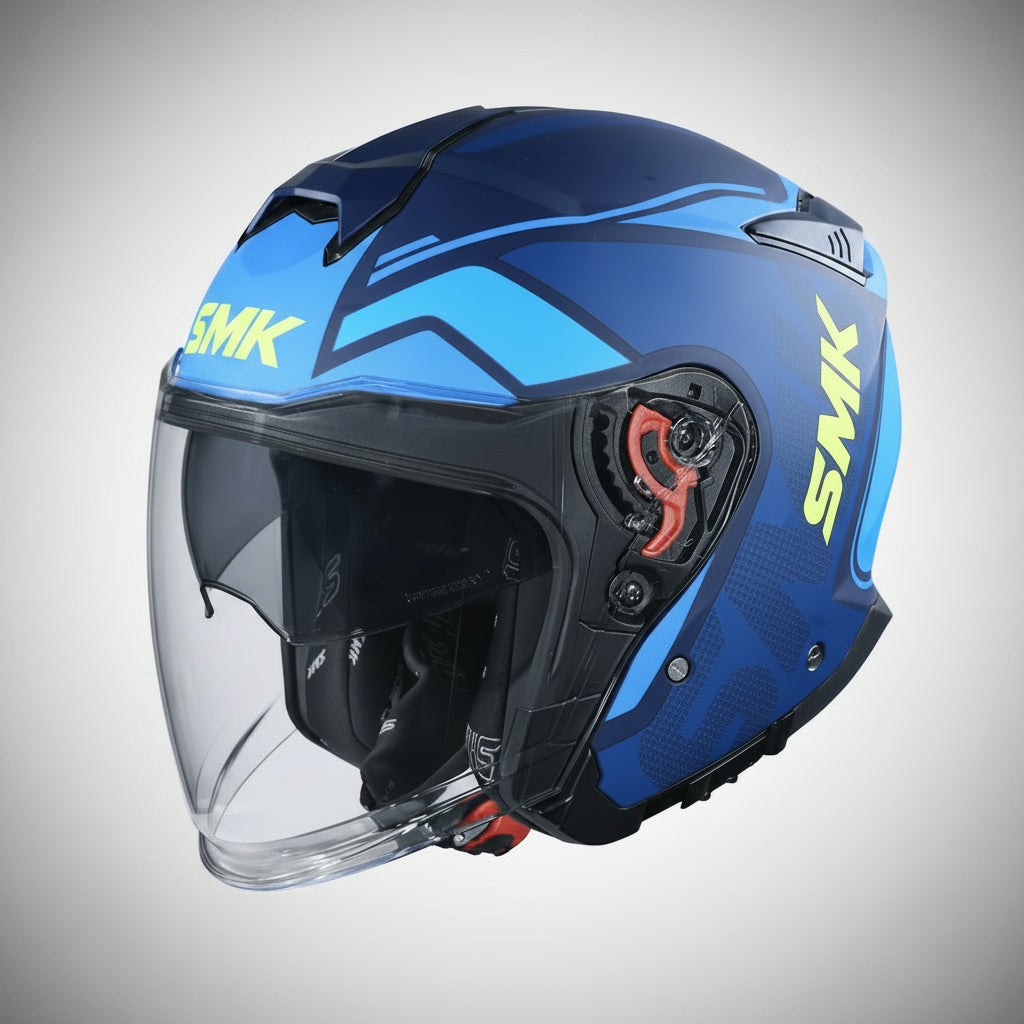 SMK GTJ Tourer Open Face Helmet | ECE 22.06 Certified Touring Helmet - GRPS (MA545)