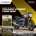 Ceramic Brake Pads For Triumph Street Twin 900 (2019-2022) - Front - CRM689 - 2 Sets - CRANK1
