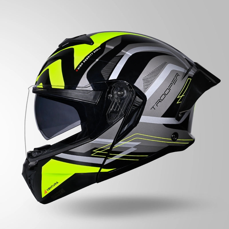 STUDDS Trooper D3 Ventura Decor Flip-Up Full Face Helmet | ISI & DOT Certified Modular Helmet