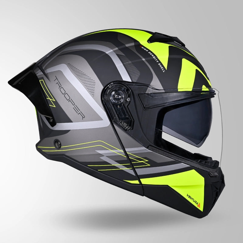 STUDDS Trooper D3 Ventura Decor Flip-Up Full Face Helmet | ISI & DOT Certified Modular Helmet