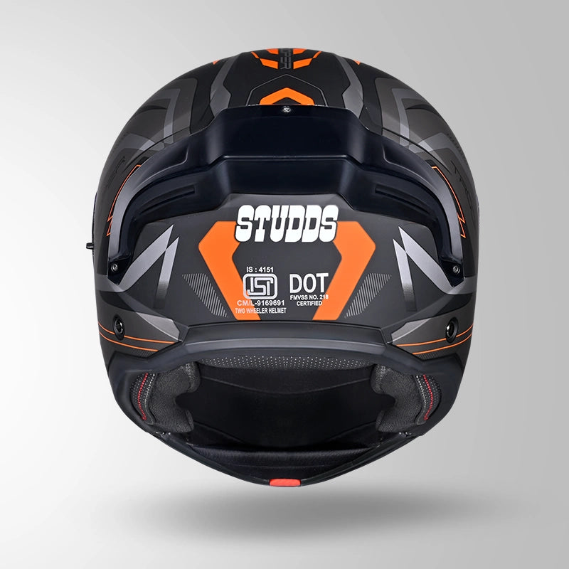 STUDDS Trooper D3 Ventura Decor Flip-Up Full Face Helmet | ISI & DOT Certified Modular Helmet