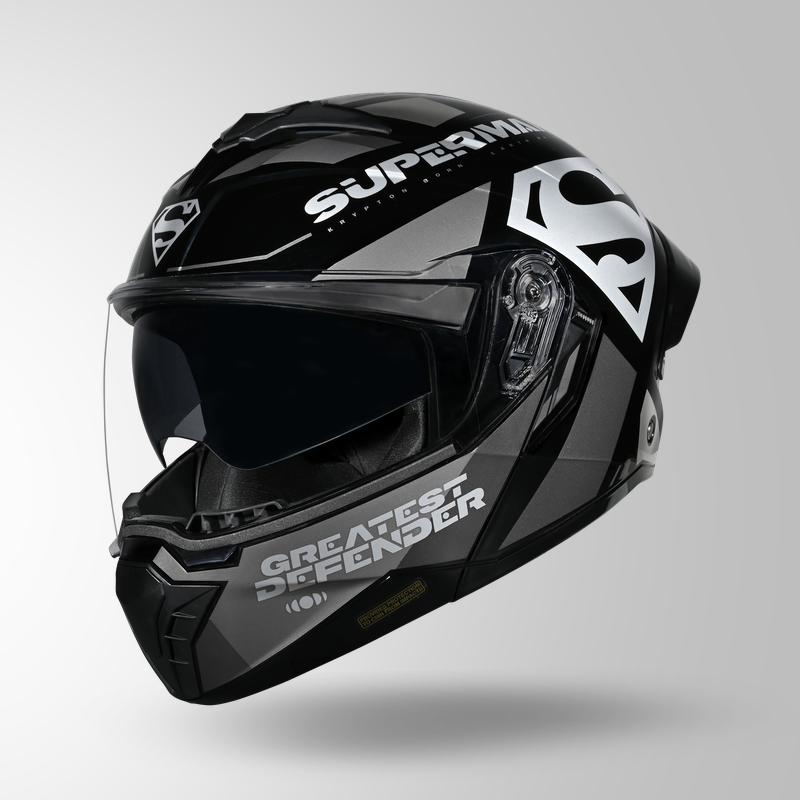 Studds Trooper Legacy Shield Flip-Up Full Face Helmet | ISI & DOT Certified Modular Helmet
