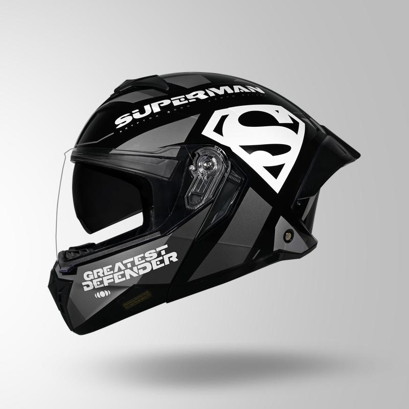 Studds Trooper Legacy Shield Flip-Up Full Face Helmet | ISI & DOT Certified Modular Helmet