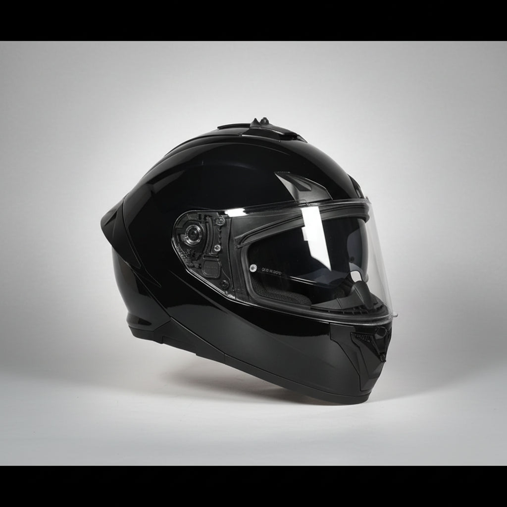 SMK Typhoon Solid Full Face Helmet – ECE 22.06, ISI & DOT Certified (GL200)