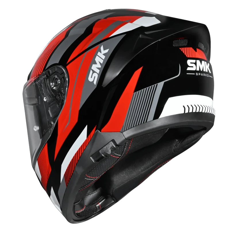 SMK Typhoon Sparko Full Face Helmet | ECE 22.06 Certified Sport Touring Helmet - GRPS (MA236)